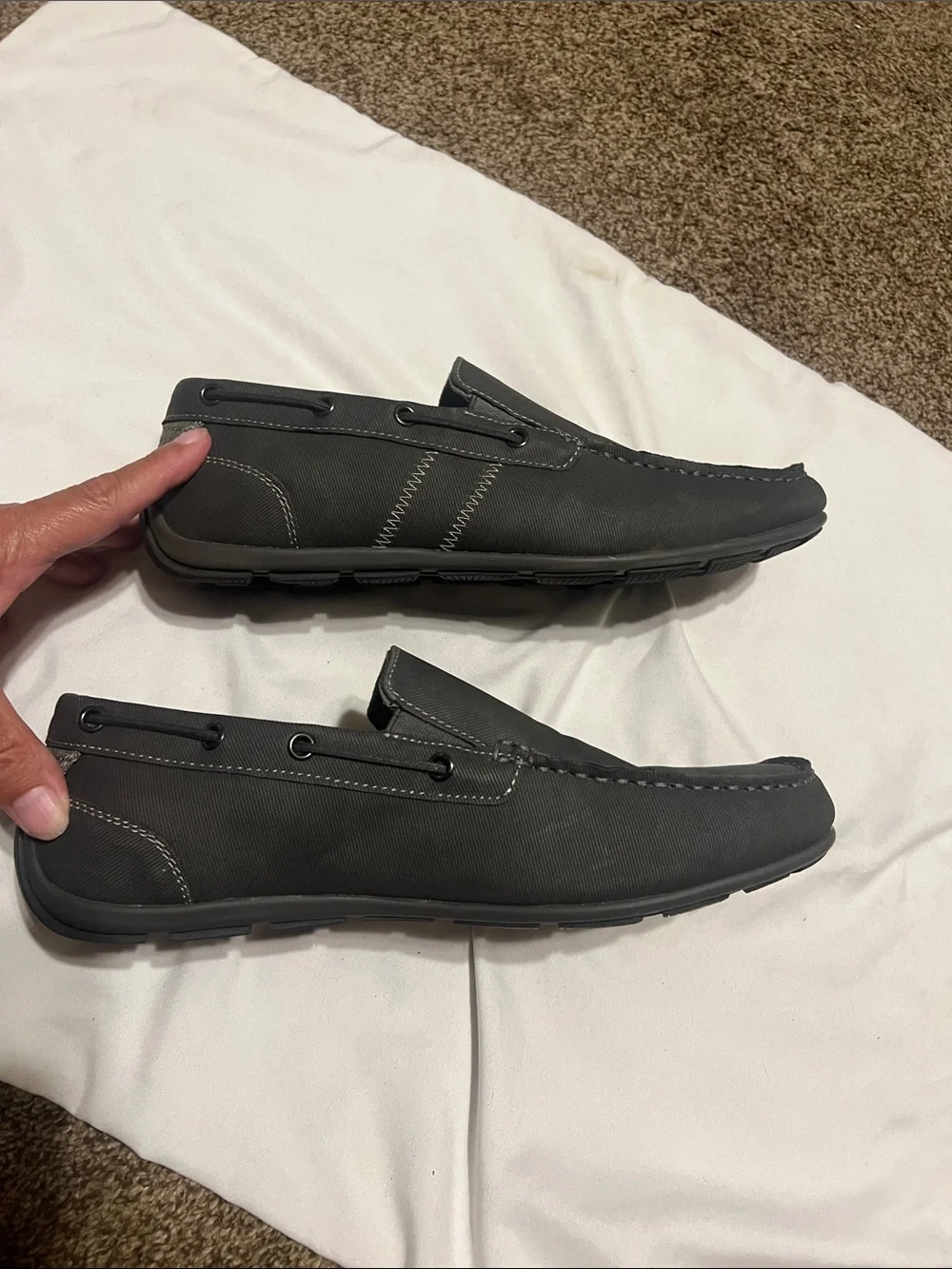 GBX brownish gray moccasin EUC